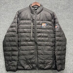 Ultra Game Puffer Jacket Men's Size M Black Oklahoma City Thunder NBA Outerwear